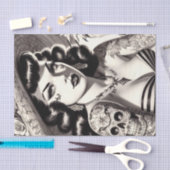 Old School Tattoo Pinup Seidenpapier (Handwerk)