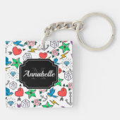 Old School Tattoo Schlüsselanhänger (Rückseite)