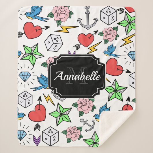 Old School Tattoo Sherpadecke (Vorderseite)