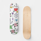 Old School Tattoo Skateboard (Vorderseite)