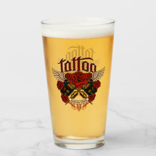 Old School Tattoo Sub Culture Rose Knuckles Beer Glas