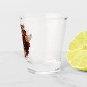 Old School Tattoo Sub Culture Rose Knuckles Schnapsglas (Rechts)