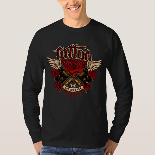 Old School Tattoo Sub Culture Rose Knuckles T-Shirt (Vorderseite)