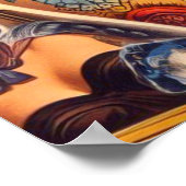 Old School Tattooed Girl Poster (Ecke)