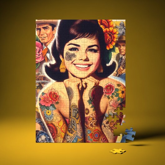 Old School Tattooed Girl Puzzle