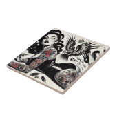 Old School Tattoooed Girl Fliese (Seite)