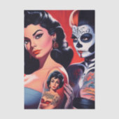 Old School Tattoos Pin-ups Seidenpapier (Vorderseite)