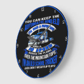 Old School Trucker: Kein Flip-Flops! Große Wanduhr (Winkel)