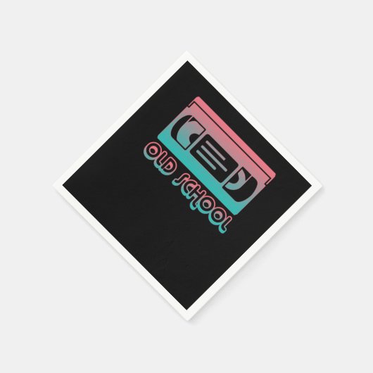 Old School VHS Player Machine Recorder Classic Cas Serviette (Ecke)