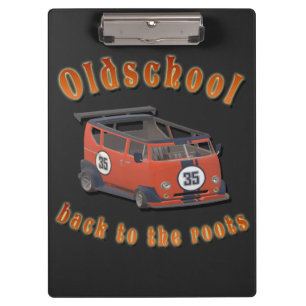 Old school, vintage car in Red and Grey   Klemmbrett