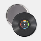 Old-School-Vinyl-Magnet Magnet (Vorderseite/Rückseite)