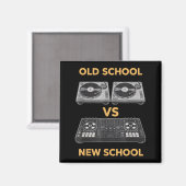 Old School Vs New School Dj Plattenspieler Vs Magnet (Vorderseite/Rückseite)
