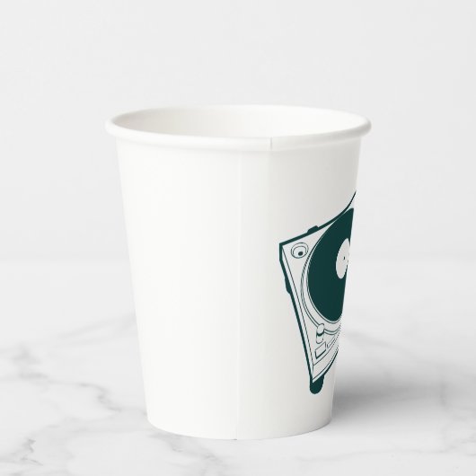 Old School Wax (Vinyl) Turntable Paper Cups Pappbecher (Rechts)