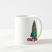 Old School Weihnachten Keramik Spaß Tree Sprichwor Kaffeetasse (VorderseiteRechts)