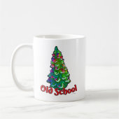 Old School Weihnachten Keramik Spaß Tree Sprichwor Kaffeetasse (Links)