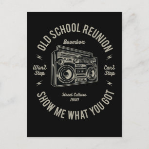 Old School Wiedersehen zeigen Sie mir, was Got Boo Postkarte