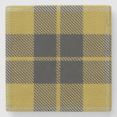 Old Schotten Tavern Clan Barclay Yellow Tartan Steinuntersetzer (Vorderseite)