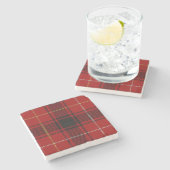 Old Schotten Tavern Clan MacIver Tartan Steinuntersetzer (Seitenansicht)
