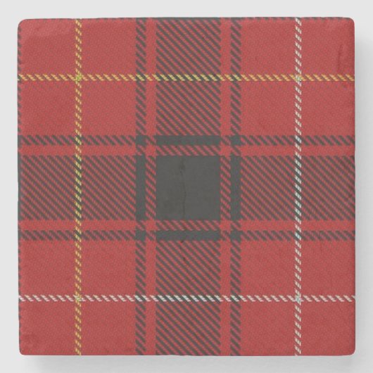Old Schotten Tavern Clan MacIver Tartan Steinuntersetzer (Vorderseite)