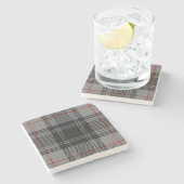 Old Schotten Tavern Clan Moffat Tartan Steinuntersetzer (Seitenansicht)