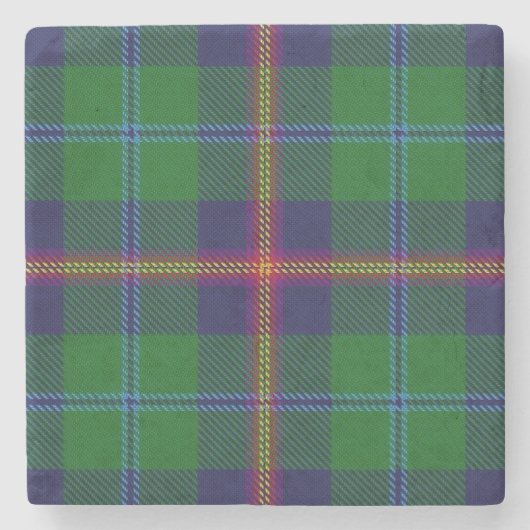 Old Schotten Tavern Clan Young Tartan Steinuntersetzer (Vorderseite)