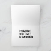 Old Schreibwriter Birthday Gruß Karte (Innenseite)