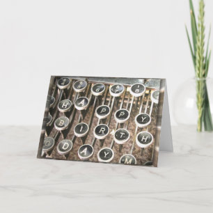 Old Schreibwriter Birthday Gruß Karte