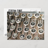 Old Schreibwriter Birthday Gruß Postkarte (Vorne/Hinten)