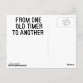 Old Schreibwriter Birthday Gruß Postkarte (Rückseite)