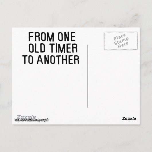 Old Schreibwriter Birthday Gruß Postkarte (Rückseite)