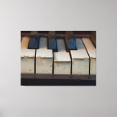 Old Schultz Ivory Chipped Piano Keys Leinwanddruck (Vorderseite)