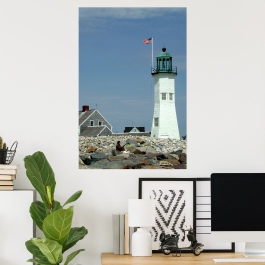 Old Scituate Lighthouse Foto Poster (Heimbüro)