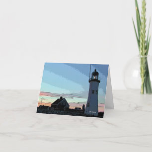Old Scituate Lighthouse - vielen Dank Dankeskarte
