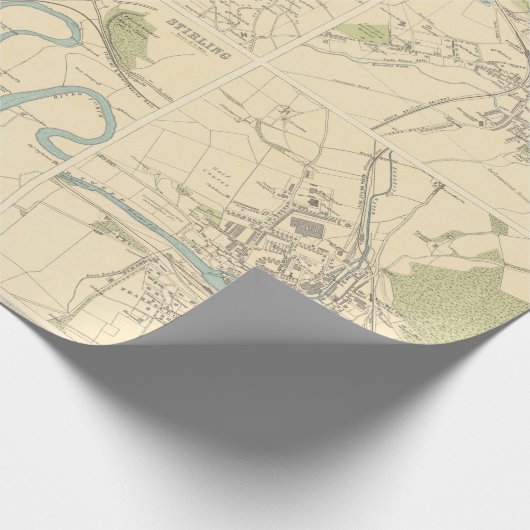 Old Scotland Cities Map (1912) Geschenkpapier (Ecke)