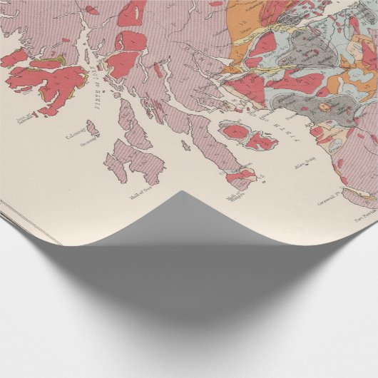 Old Scotland Geology Map (1881) Geschenkpapier (Ecke)