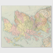 Old Scotland Map (1912) Wrapping Paper Geschenkpapier (Flach)