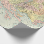 Old Scotland Map (1912) Wrapping Paper Geschenkpapier (Ecke)