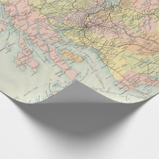 Old Scotland Map (1912) Wrapping Paper Geschenkpapier (Ecke)