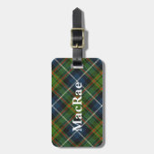 Old Scotsman Clan MacRae Tartan Gepäckanhänger (Vorderseite vertikal)