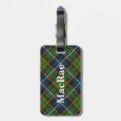 Old Scotsman Clan MacRae Tartan Gepäckanhänger (Rückseite vertikal)