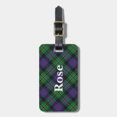 Old Scotsman Clan Rose Tartan Gepäckanhänger (Vorderseite vertikal)