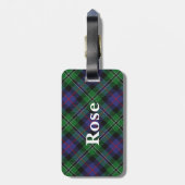 Old Scotsman Clan Rose Tartan Gepäckanhänger (Rückseite vertikal)