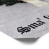 Old Scottish Fold Sprichwort Poster (Ecke)