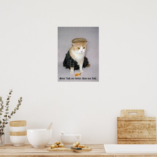 Old Scottish Fold Sprichwort Poster (Küche)