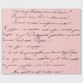 Old Script Paris Mauve Lilac Blush Pink Royal Geschenkpapier (Flach)