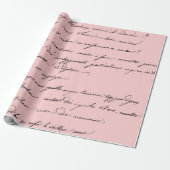Old Script Paris Mauve Lilac Blush Pink Royal Geschenkpapier (Ungerollt)
