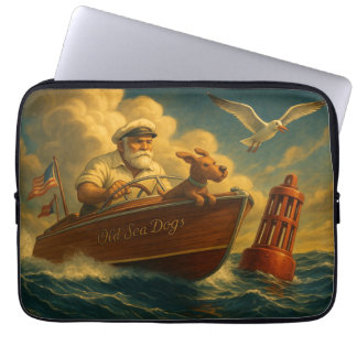 Old Sea Dogs: a sailor and his trusty canine Laptopschutzhülle