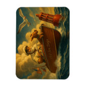 Old Sea Dogs: a sailor and his trusty canine  Magnet (Vertikal)