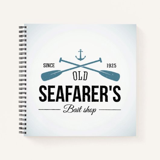 Old Seafarers Bait Shop Notizbuch (Vorderseite)