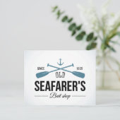 Old Seafarers Bait Shop Postkarte (Stehend Vorderseite)